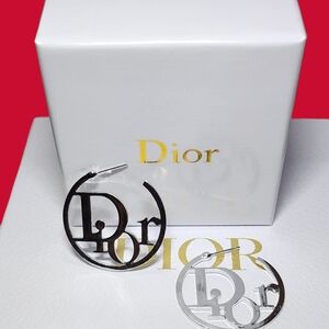 Silver Logo Earrings